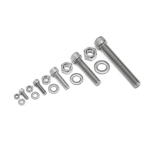 Vista 6 de 365PCS M5 M6 M8 M10 Surtido de pernos métricos para maquinaria de precisión Tornillos de cabeza cilíndrica de acero inoxidable 304, tuercas