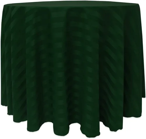 Vista 42 de ULTIMATE TEXTILE Mantel redondo de rayas satinadas de 84 pulgadas color marfil crema