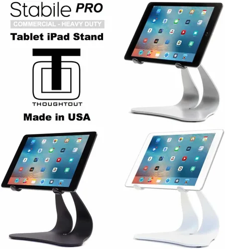 Vista 2 de Thought Out Stabile PRO - Soporte giratorio para iPad, color negro, fabricado en Estados Unidos, compatible con Apple iPad