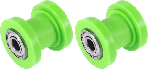 Vista 9 de Motoforti 2 piezas 0.315 in cadena tensor rodillo deslizante polea rueda loca para motocicletas azul
