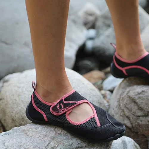 Vista 6 de Body Glove Zapatos de agua para mujer (lago, aeróbicos, natación, deportes acuáticos, playa, zapatos de agua para mujer), color negro y azul Oasis