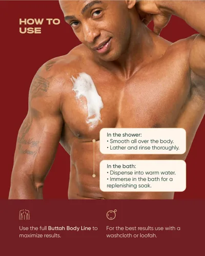 Vista 4 de Buttah Skin por Dorion Renaud CocoShea Gel de baño de 10 onzas, gel de baño nutritivo para hombres y mujeres, manteca de cacao africana, jabón