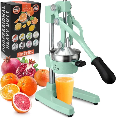 Vista 44 de Zulay Kitchen Exprimidor de hierro fundido, exprimidor de naranja resistente con coladores desmontables para una fácil limpieza, prensa de cítricos