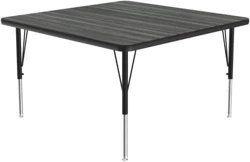 Vista 8 de Correll - Mesa rectangular de actividades para el aula de 24 x 36 pulgadas, altura ajustable (19-29 pulgadas), parte superior de nogal colonial