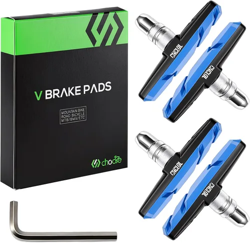 Vista 10 de Chooee Pastillas de freno en V para bicicleta, juego de pastillas de freno de bicicleta, 2 pares de zapatas de freno universales