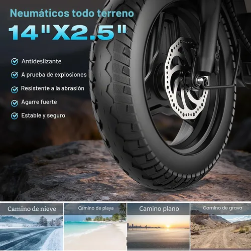 Vista 5 de Scooter eléctrico con asiento para adultos, motor de pico de 1000