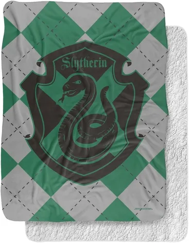 Vista 11 de Manta de Harry Potter, 50 x 60 pulgadas, Gryffindor Plaid Sigil Silky Touch Sherpa Back Manta súper suave