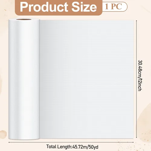Vista 2 de LIQWEI 1 rollo de estabilizador de bordado soluble en agua de lavado transparente de 12 pulgadas x 50 yardas, estabilizador de película de cobertura