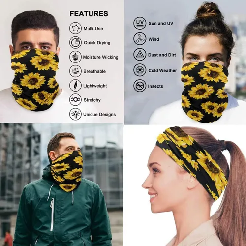 Vista 4 de Tupalatus Juego de 9 pasamontañas unisex multifuncional, diadema 3D, galaxia estrellada, patrón espacial, bandana deportiva para caza, ciclismo