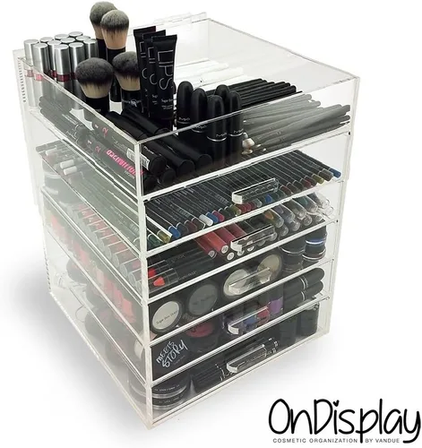 Vista 3 de Organizador de cosméticos y maquillaje acrílico de 7 niveles OnDisplay