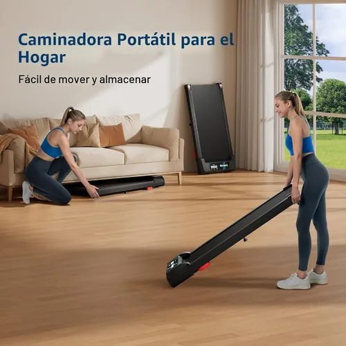 Vista 7 de YUEJIQI - Alfombrilla de caminar Yueiqi para debajo del escritorio con inclinación para el hogar y la oficina, alfombrilla rodante portátil de 2.5