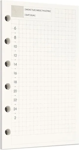 Vista 46 de Zelten 1 paquete A5 de 80 hojas/160 páginas 4 en 1 rayado cuadrado punteado en blanco hojas sueltas perforadas papel de repuesto de papel