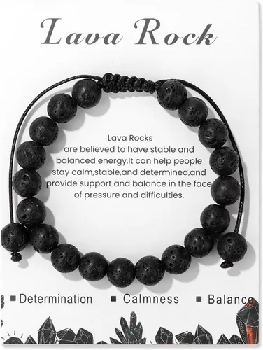 Vista 51 de Pulsera de cristal curativo para mujer de 0.315 in, pulsera de cuentas de cristal natural ajustable hecha a mano, joyería curativa, regalo