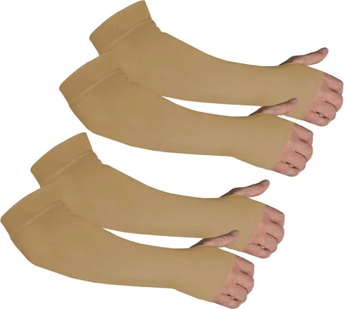 Vista 13 de Mangas protectoras de brazo para piel fina de ancianos, moretones, protección solar, hombres, mujeres