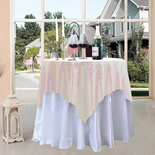 Vista 67 de Manteles redondos de lentejuelas negros para fiestas, de 121,9 cm, mantel redondo de purpurina ajustado, pequeño, lindo y dulce, para boda