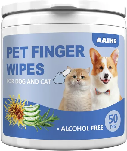 Vista 9 de Toallitas para orejas de perro de talla grande para perros y gatos, aroma a coco, 60