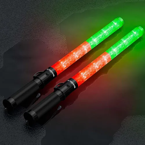 Vista 21 de E-riding Varita de Tráfico con Luz de Seguridad de 21 pulgadas Alta Visibilidad, Duradera, Portátil Varita de Control de Tráfico con 3 Modos