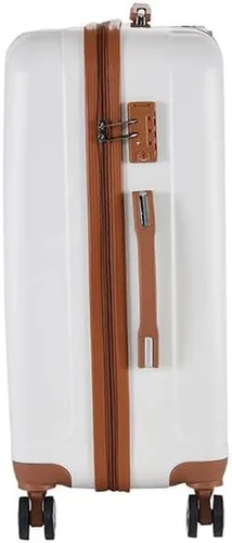 Vista 5 de SIRAKU Equipaje de viaje de 3 piezas con ruedas, maleta pequeña con cerradura de combinación, Blanco
