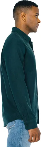 Vista 3 de American Apparel Camisa clásica de franela de manga larga para hombre, Bosque