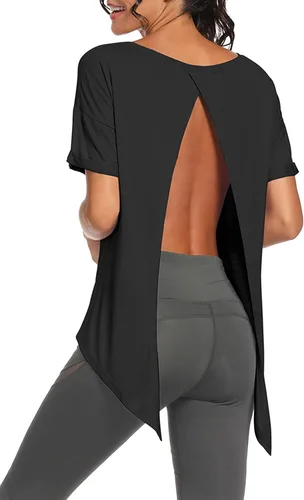 Vista 3 de Bestisun - Camiseta de tirantes para mujer con espalda abierta, para entrenar.