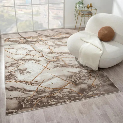 Vista 10 de LUXE WEAVERS Alfombra de Área Abstracta de Mármol Beige 2x3