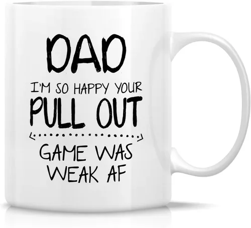 Vista 25 de Retreez - Taza divertida con texto en inglés "No. 1 Dad", 325 ml, tazas de cerámica, mensajes divertidos, sarcásticos, motivacionales, regalos