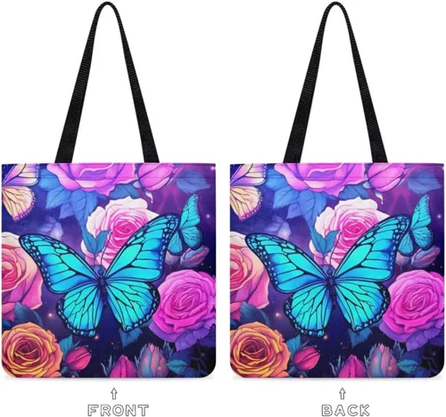 Vista 3 de Upetstory Bolsa de lona reutilizable para compras de comestibles