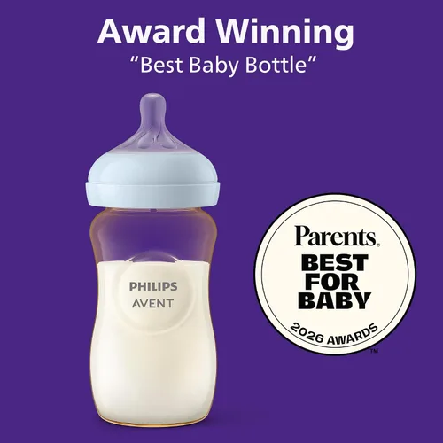 Vista 5 de Philips Avent Biberones naturales de PPSU para bebés, flujo medio, 9 onzas, sin BPA Baby-Controlled Flow, No-Drip Design, Reduces Colic and Gas