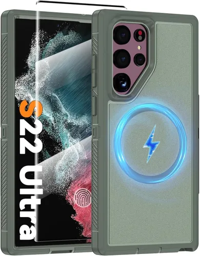 Vista 68 de Funda magnética para Samsung Galaxy S24+ Plus compatible con carga Magsafe [protector de pantalla de vidrio]