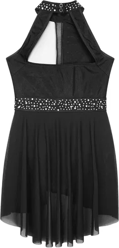 Vista 24 de CHICTRY Kids Girls Sparkly Rhinestone Ballet Gymnastics Leotards Modern Lyrical Dance Costume