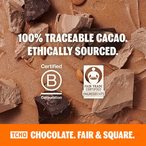 Vista 5 de TCHO Aww Nuts! Barras de chocolate negro 75% (paquete de 3) A base de plantas, orgánicas y de comercio justo, sin OMG, sin lácteos, veganas, sin