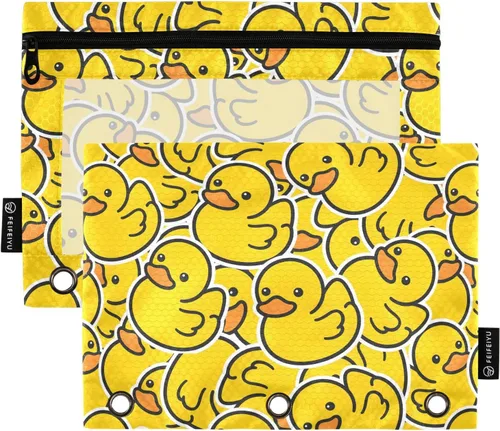 Vista 17 de Linda bolsa de lápices de bailarina para carpeta de 3 anillos, 2 bolsas para lápices con cremallera, estuche transparente con cremallera para Ballet