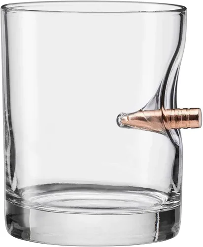 Vista 2 de BenShot Rocks Glass with Real .308 Bullet - 11oz Fabricado en los Estados Unidos [Juego de 2]