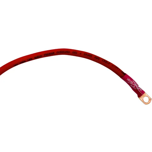 Vista 7 de Sky High - Kit de cableado eléctrico OFC de gran tamaño de calibre 4, color rojo y negro, mejora el flujo de voltaje y el rendimiento Rojo/Negro