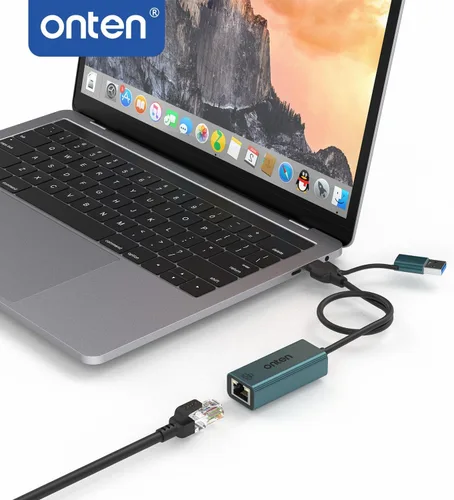 Vista 5 de Onten Adaptador USB-A y USB-C a Ethernet, RJ45 a USB C o USB A, adaptador de red LAN Gigabit Ethernet para Windows, Mac OS, iOS y más