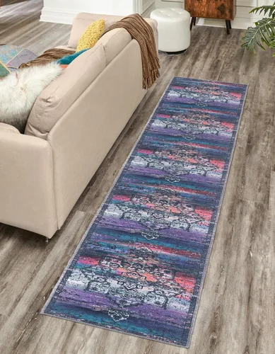 Vista 56 de Unique Loom Renaissance Collection - Alfombra rectangular de 2 x 3 pies 1 pulgada, color azul y verde Azul Verde/Azul
