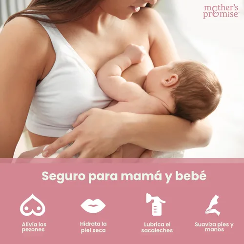 Vista 4 de Manteca de pezón orgánica para madres lactantes Crema de pezón sin lanolina, segura para madres y bebés lactantes No es necesario lavar