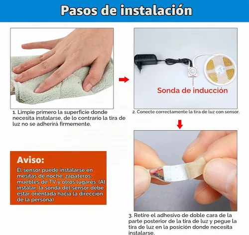 Vista 6 de GOMING Tira de luz LED COB con sensor de movimiento, 16.4 pies