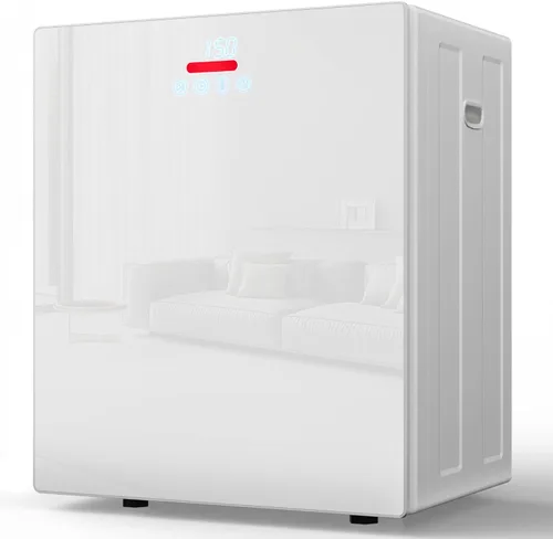 Vista 8 de EUHOMY Secadora de ropa portátil de 1.5 pies cúbicos, secadora compacta de 850 W con manguera de escape, acabado espejo, panel táctil LCD, 4 modos