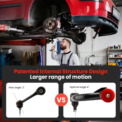 Vista 6 de Brazos de control superiores delanteros con conjunto de rótula para Nissan Pathfinder 2005-2012, Frontier 2005-2021, Xterra 2005-2015 Kit