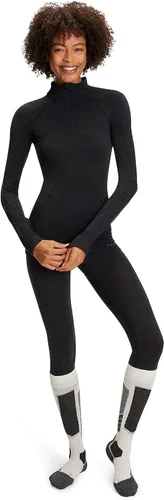 Vista 7 de FALKE - Camisa extra cálida para mujer con cremallera y cuello - negro