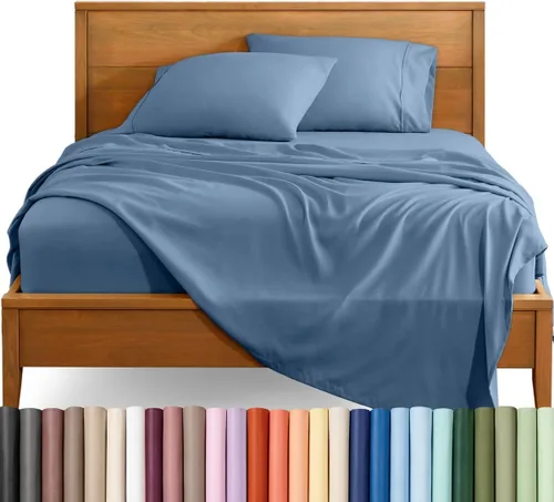 Vista 11 de Bare Home Juego de Sábanas Twin - Sábanas de Cama de Microfibra Ultra-Suave 1800 - Doble Cepillado - Bolsillos Profundos - Ajuste Fácil - Extra