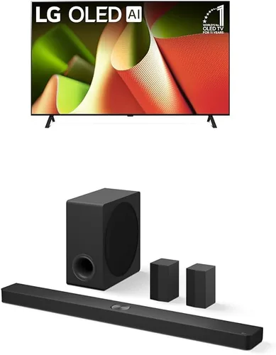 Vista 16 de LG Pantalla plana con procesador Smart TV 4K de 55 pulgadas clase OLED serie B4 con control remoto mágico alimentado por IA con Alexa incorporado