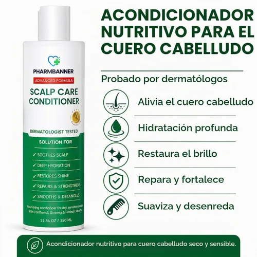 Vista 4 de PHARMBANNER Champú y acondicionador anticaspa para el cuero cabelludo