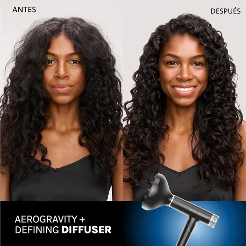 Vista 10 de Bio Ionic AeroGravity - Secador de pelo Featherlight, mango plegable, reduce el encrespamiento y la estática, compacto, ultra ligero, doble voltaje