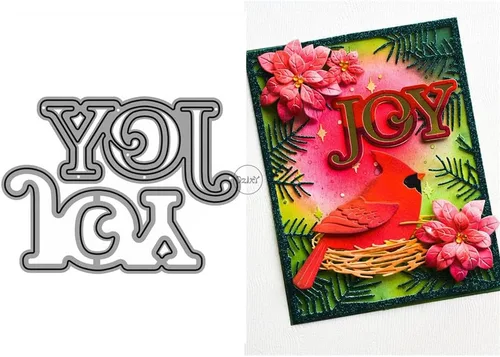 Vista 11 de DzIxY Happy Birthday Abrazos Palabras Troqueles de corte de metal para hacer tarjetas, kit de papel de relieve, troquelados, plantillas de máquina