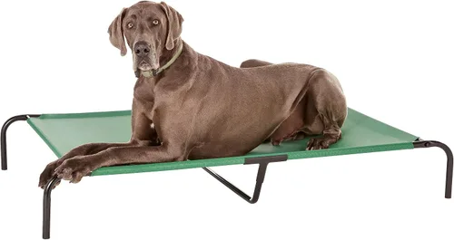 Vista 8 de Amazon Basics - Cama elevada refrescante y transpirable para mascotas, extra grande (60.1 x 37.1 x 8.9 pulgadas), 1 unidad, color gris