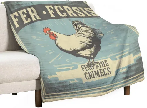 Vista 47 de Manta de microfibra suave y acogedora con diseño de gallo rústico en blanco y negro, suave y acogedora manta de microfibra para sofá, cama, oficina