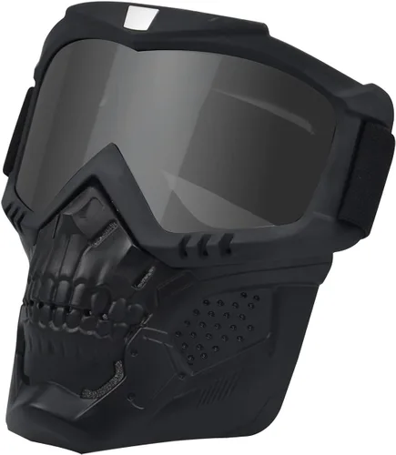 Vista 21 de LJDJ Gafas de motocicleta con máscara extraíble – Gafas de motocross ATV Anti-UV ajustables MX Riding Offroad Ciclismo Moto Gafas protectoras Racing