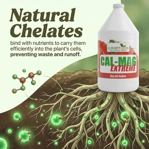 Vista 8 de GS Plant Foods Cal-Mag Extreme Liquid Fertilizante líquido de 1 galón con suplemento de calcio, magnesio, hierro y azufre, corrige las deficiencias